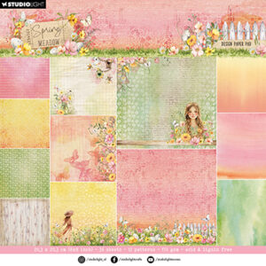 SL-SM-DPP270 - SL Designer Paper Pad Backgroundpaper Spring Meadow nr.270