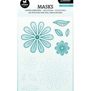 SL-ES-MASK344 - SL Mask Embroidery, Large Daisy Essentials nr.344