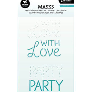SL-ES-MASK347 - SL Mask Embroidery, With Love Essentials nr.347