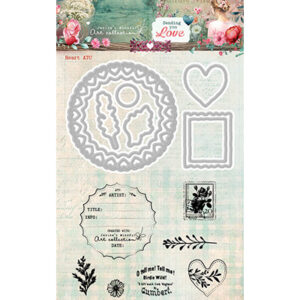 JMA-SYL-SCD92 - JMA Stamp and Cutting dies Heart ATC Sending You Love nr.92