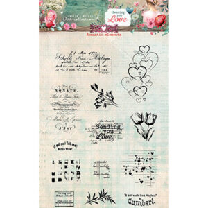 JMA-SYL-STAMP799 - JMA Clear stamps Romantic Elements Sending You Love nr.799