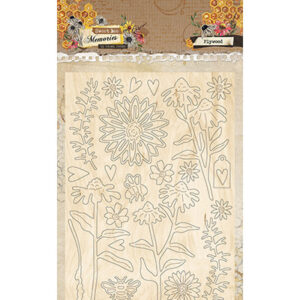 HE-SB-PWE03 - HE Plywood Elements Florals & Grunge Sweet Bee Memories nr.03