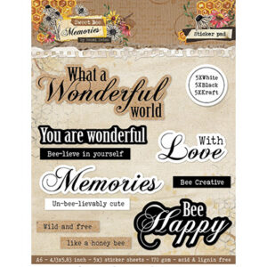 HE-SB-STIC35 - HE Sticker Paper Pad Sentiments Sweet Bee Memories nr.35