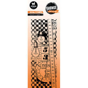 SL-GR-STAMP822 - SL Clear Stamp Rulers & Lights Grunge Collection nr.822