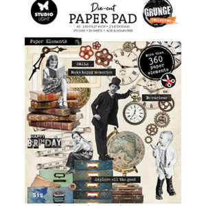 SL-GR-DCPP312 - SL Die-cut Paper Pad Paper Elements Grunge Collection nr.312