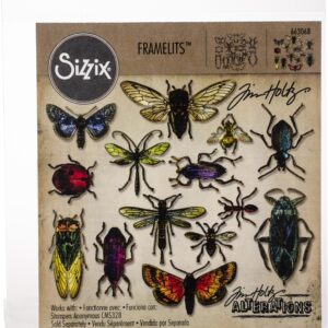 663068 Sizzix Framelits Die Set Entomology By Tom Holtz 14PK