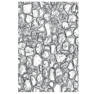 665461 Sizzix 3D Texture Fades Embossing Folder Mini Cobblestone  By Tim Holtz