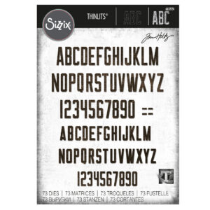 665924 Sizzix Thinlits Die Set Alphanumeric Theory Tim Holtz