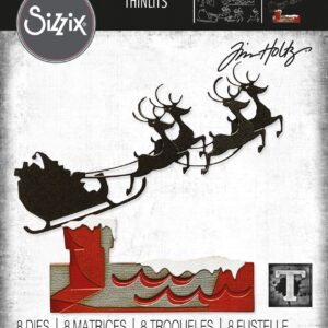 666337 Thinlits Die by Tim Holtz Reindeer Sleigh
