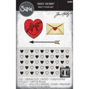 666860 2D Texture Fades Thinlits Die by Tim Holtz Vault Side Order Love Notes (1+8pcs)
