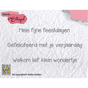 Clear stamps Dutch texts Feestdagen, verjaardag,geboorte