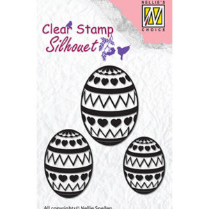 Clear stamps silhouettes Easter Eggs