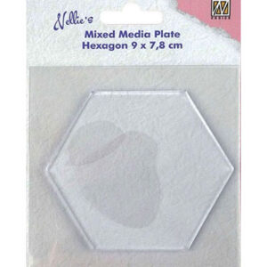 Mixed Media Plates Hexagon-shape