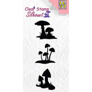 Silhouette clear stamps Mushrooms