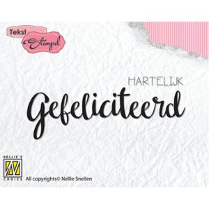 Clear stamps Hartelijk Gefeliciteerd
