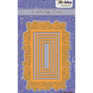 Hobby Solution Dies Ractangle swirl frame + rectangles