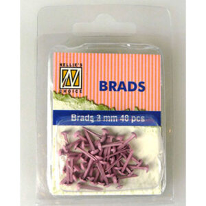 Floral Brads 3mm Pink