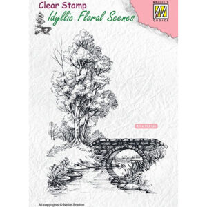 Clear Stamp Scene with stream and bridge