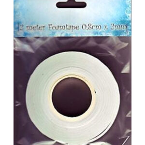 Foam tape 2 mm dubbelzijdig klevend 8mm x 2mtr