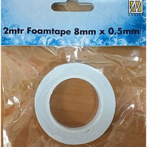 Foam tape 0,5mm dubbelzijdig klevend 8mm x 2mtr
