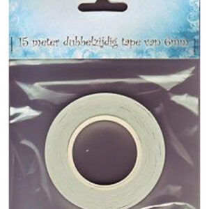 Tissue tape Dubbelzijdig klevend 15 mtr x 6 mm