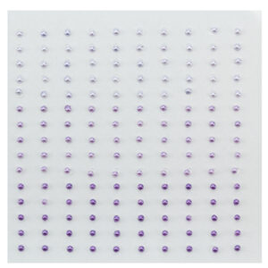 Adhesive half pearls 150 pcs 2mm 3 tinten paars