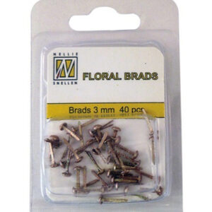 Floral Glitter Brads 3mm Goud