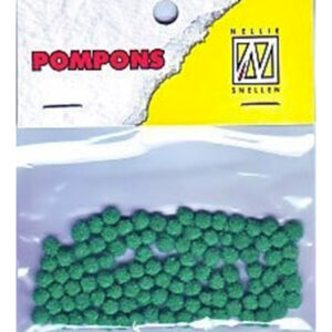 Mini pompoms 3mm Emerald-groen 100 pcs