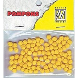 Mini pompoms 3mm Narcis-geel 100 pcs
