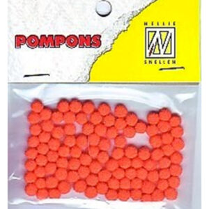 Mini pompoms 3mm Oranje 100 pcs