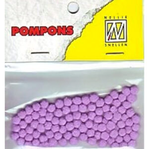 Mini pompoms 3mm Orchidee 100 pcs