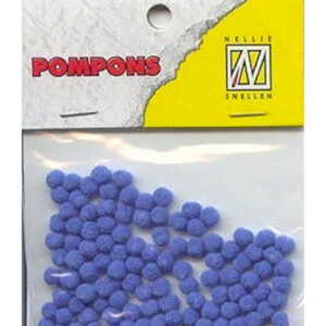 Mini pompoms 3mm Lichtblauw 100 pcs