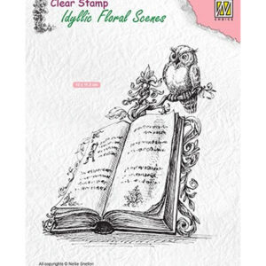 Clear Stamps Idyllic Floral Scenes Book with owl