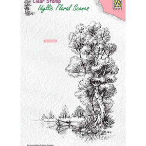 Clear Stamps Idyllic Floral Scenes Tree with boat