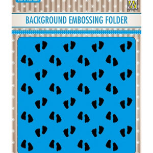 95011 - Nellie's Choice Background embossing folders Baby feet 2