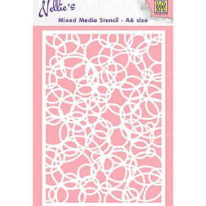 Mixed media stencils A6 size Knot of circles