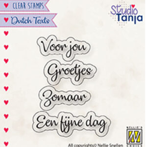 Clear stamps Dutch texts, Voor jou etc..