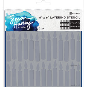 HUS80978 Simon Hurley create Layering Stencil 6"X6" Candles