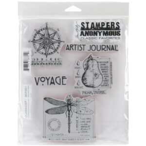 SCF001 Tim Holtz Cling Rubber Stamp Set Classics #1