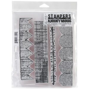 SCF006 Tim Holtz Cling Rubber Stamp Set Classics #6