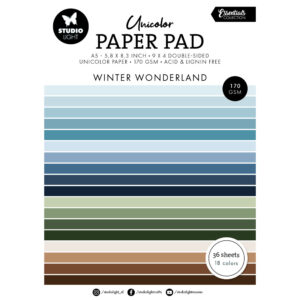 SL-ES-UPP341 StudioLight SL Unicolor Paper Pad Winter wonderland Essentials nr.341