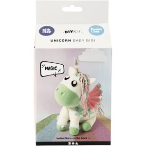 100750 Silk Clay Funny Friends unicorn groen