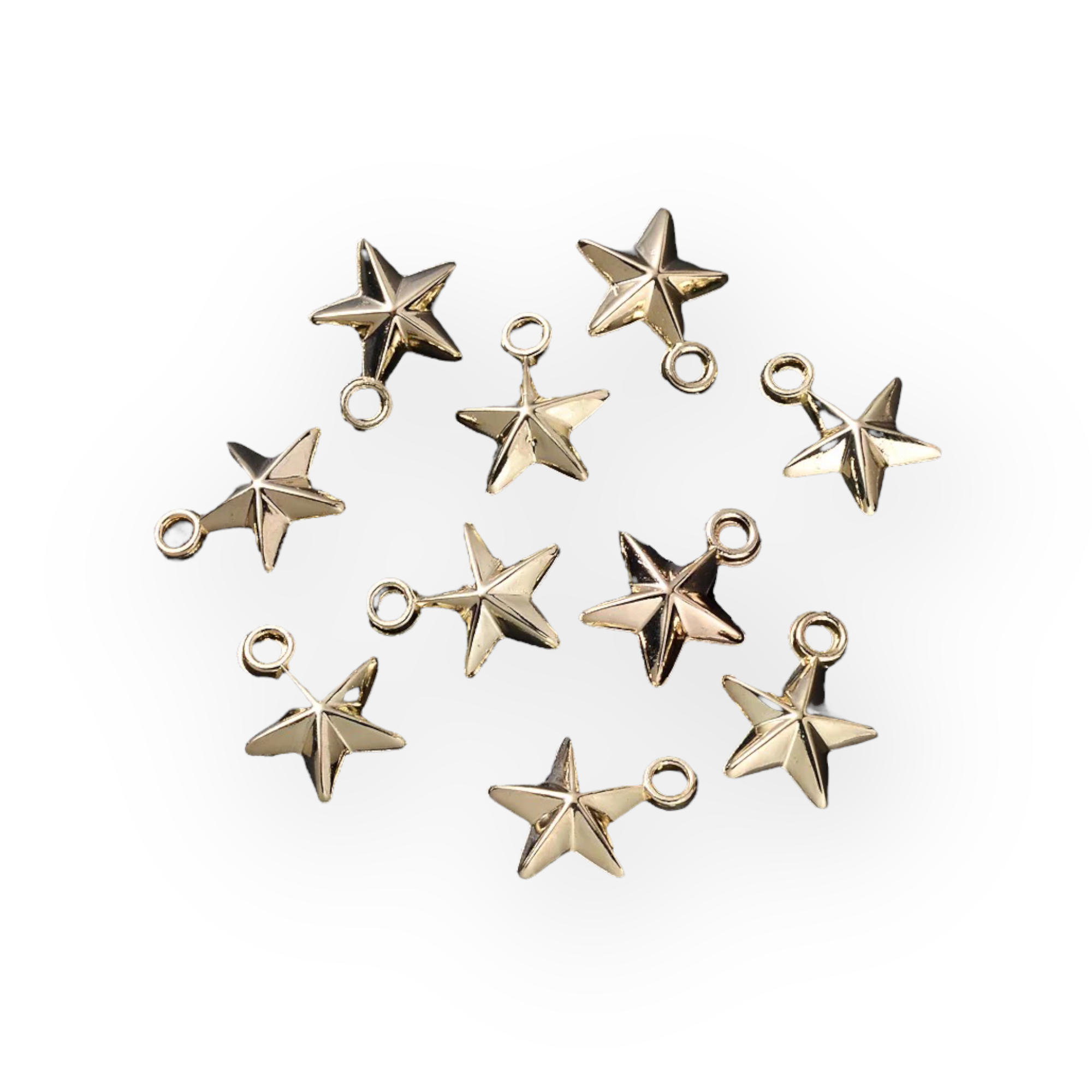 Bedeltje ster 14x17mm - prijs per stuk