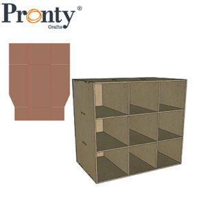 460483056 - Pronty Pronty MDF Vintage desk drawer box with 9 drawers