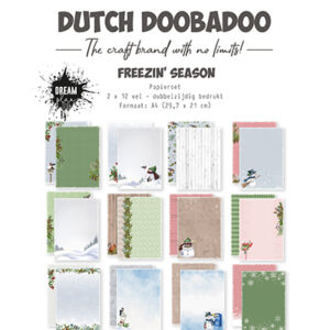 473005074 - Dutch DooBaDoo DDBD Paperset Freezin Season 2 x 12 sheets A4