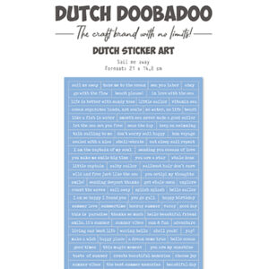 491200038 - Dutch DooBaDoo DDBD Dutch Sticker Sail me Away