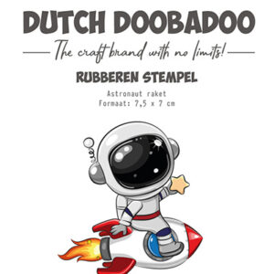 497004034 - Dutch DooBaDoo DDBD Rubber stamp Astronaut Raket