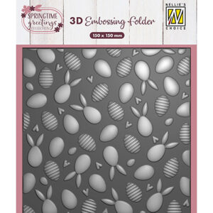 54140 - Nellie's Choice 3D Embossing Folder Bunnies And Eggs