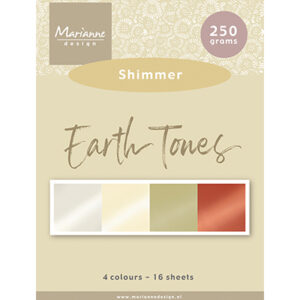 PK9206 - Marianne Design Paper Pad, Earth tones - Shimmer A5
