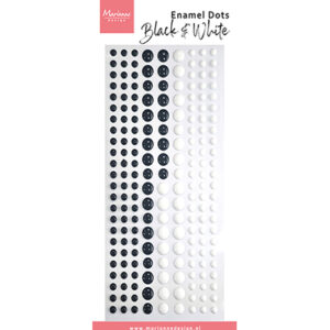 PL4537 - Marianne Design Enamel dots, Black & white